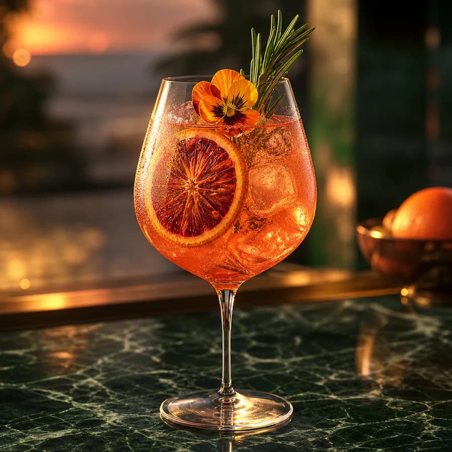 Cocktail presentato nel menu digitale