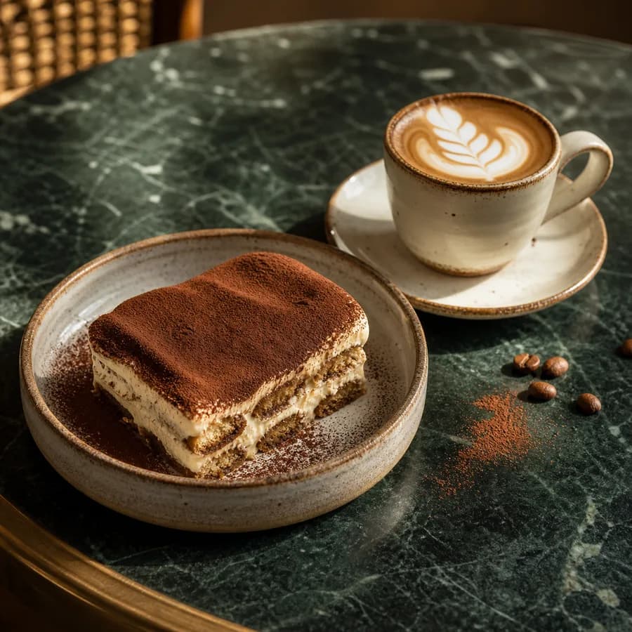 Caffè presentato nel menu digitale