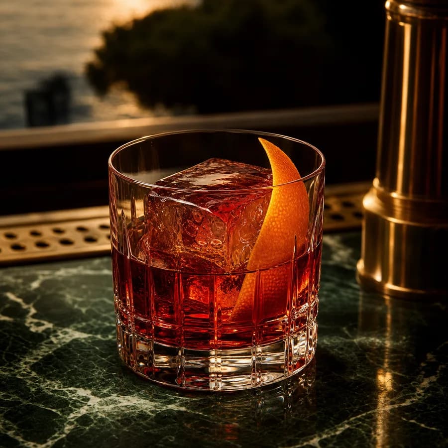 Negroni on the bar